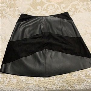 Zara basic collectibles suede/faux leather skirt
